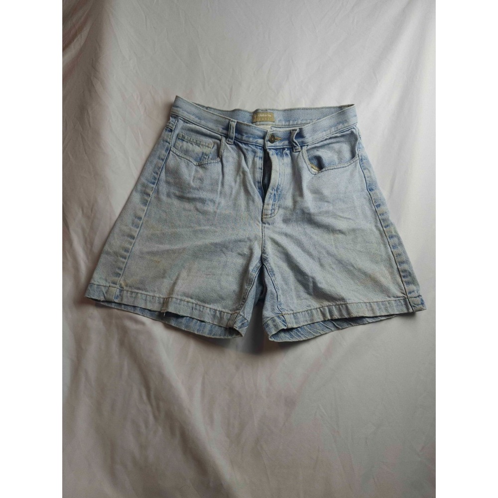 Liz Claiborne Lizwear Denim Shorts Womens Size 10 Blue Light Wash Boyfriend